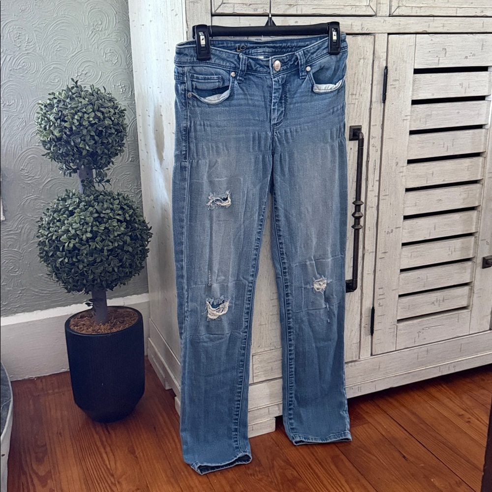 LC Lauren Conrad Light Blue Distressed Skinny Jeans